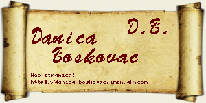 Danica Boškovac vizit kartica